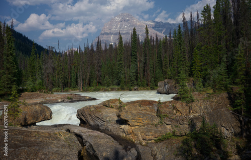 Kicking Horse River with Mt. Stephen in the background, Yoho National Park, British Columbia, Canada