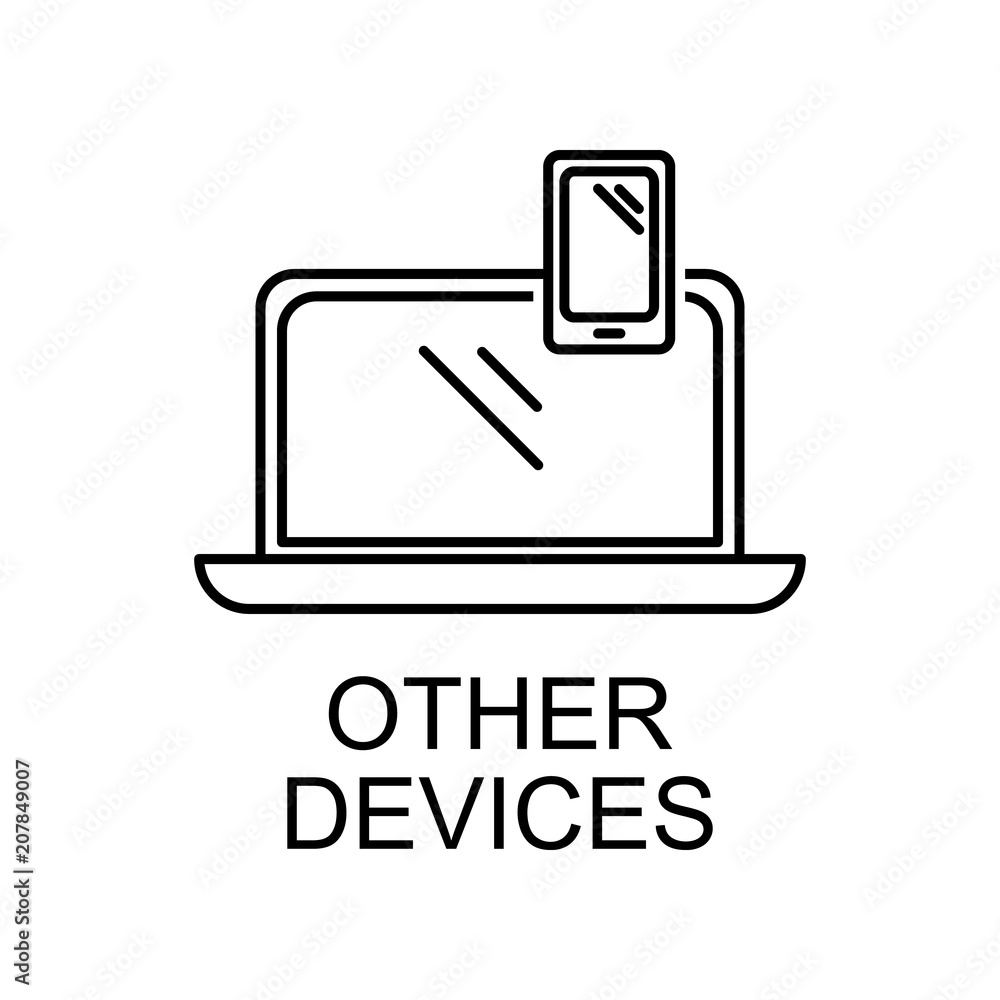 other devices outline icon. Element of data protection icon with name for mobile concept and web apps. Thin line other devices icon can be used for web and mobile other devices outline icon. Element of data protection icon with name for mobile concept and web apps. Thin line other devices icon can be used for web and mobile