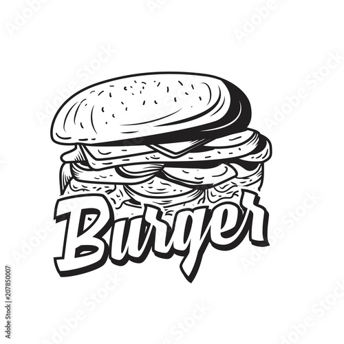 Burger logo emblem badges