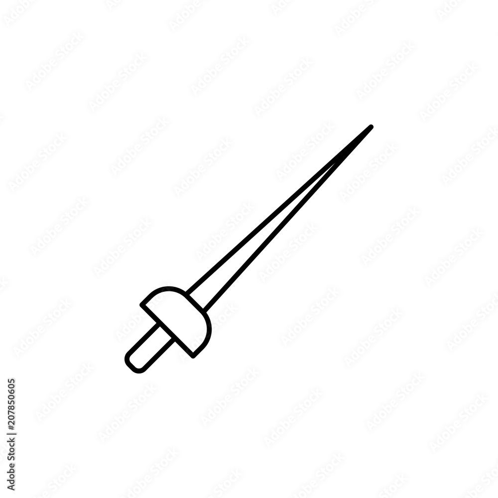 sword outline icon. Element of sports items icon for mobile concept and web apps. Thin line sword outline icon can be used for web and mobile sword outline icon. Element of sports items icon for mobile concept and web apps. Thin line sword outline icon can be used for web and mobile