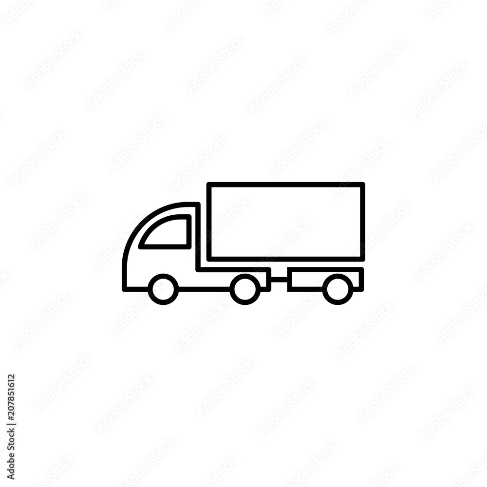 lorry with a trailer outline icon. Element of logistic icon for mobile concept and web apps. Thin line lorry with a trailer outline icon can be used for web and mobile lorry with a trailer outline icon. Element of logistic icon for mobile concept and web apps. Thin line lorry with a trailer outline icon can be used for web and mobile