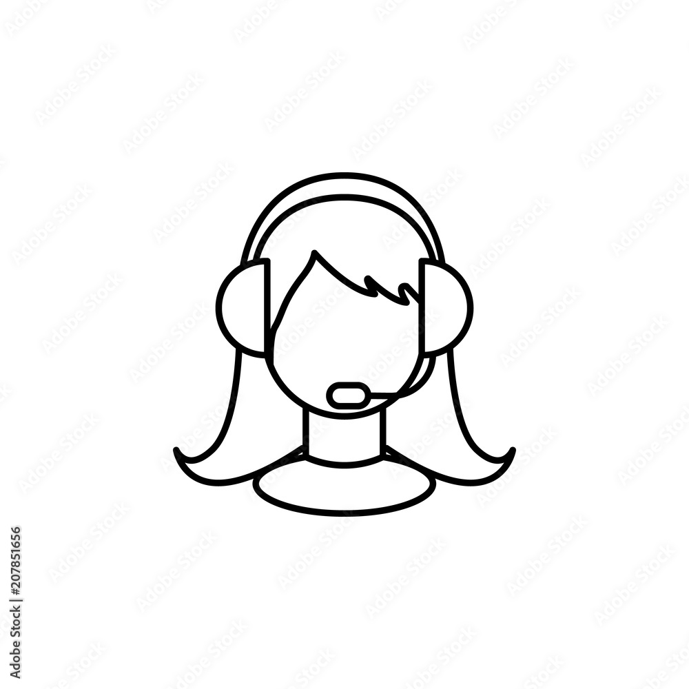 call center employee outline icon. Element of logistic icon for mobile concept and web apps. Thin line call center employee outline icon can be used for web and mobile call center employee outline icon. Element of logistic icon for mobile concept and web apps. Thin line call center employee outline icon can be used for web and mobile