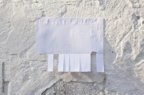 Obraz na płótnie Blank white paper with tear off tabs.