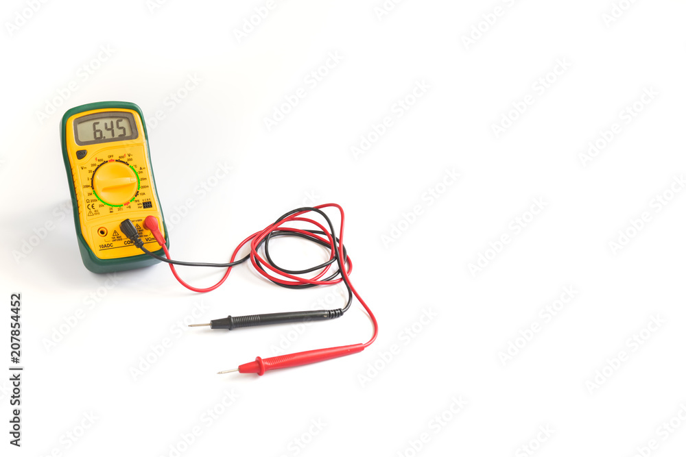 Electrical multimeter on white background. Electrical multimeter on white background.