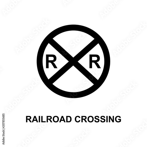 railroad crossing icon. Element of railway signs for mobile concept and web apps. Detailed railroad crossing icon can be used for web and mobile. Premium icon