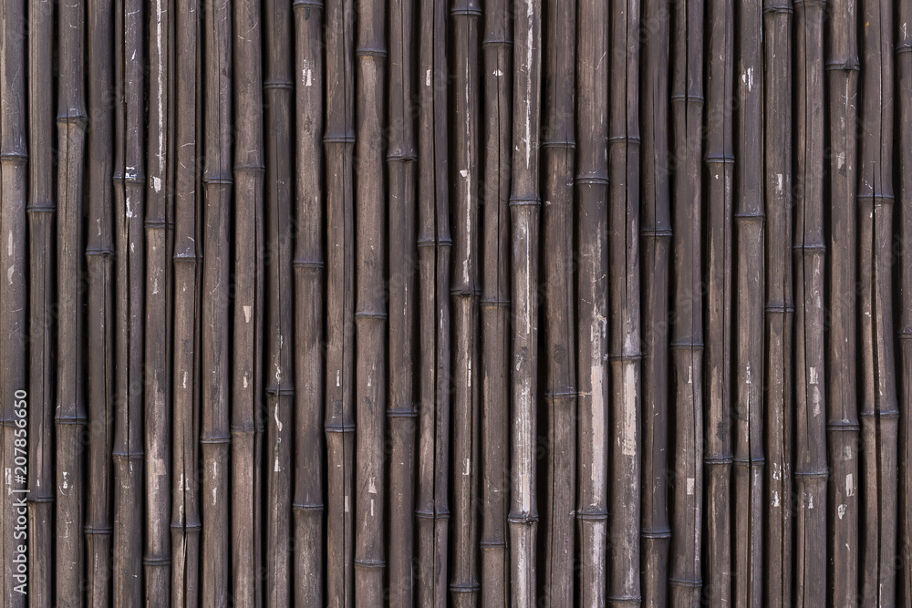 Brown bamboo wood fence pattern and background Brown bamboo wood fence pattern and background