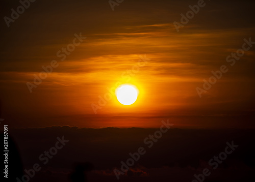 Background of rising sun