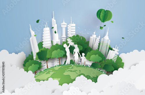  Eco Lifestyle in Green City with Family