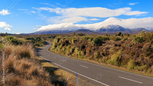 Road to Tongariro National park, New Zealand photo