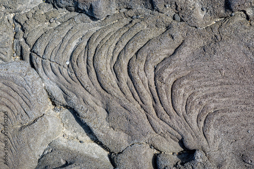 Ancient lava flow rock as a nature background, with texture and pattern, Hawaii   © knelson20