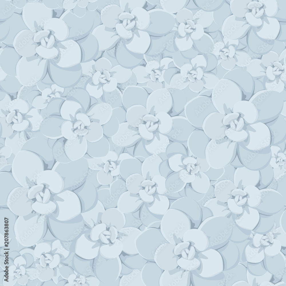Succulent rosette echeveria stone rose flowers with blue leaves. Soft pastel colors. Floral seamless pattern texture. Vector design illustration. Succulent rosette echeveria stone rose flowers with blue leaves. Soft pastel colors. Floral seamless pattern texture. Vector design illustration.