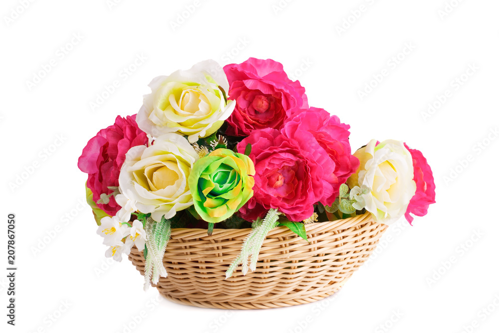 Flowers in basket