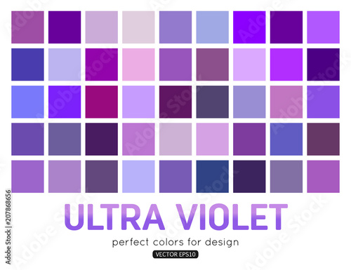 Ultra Violet background collection. Powder fashion palette. Vector illustration