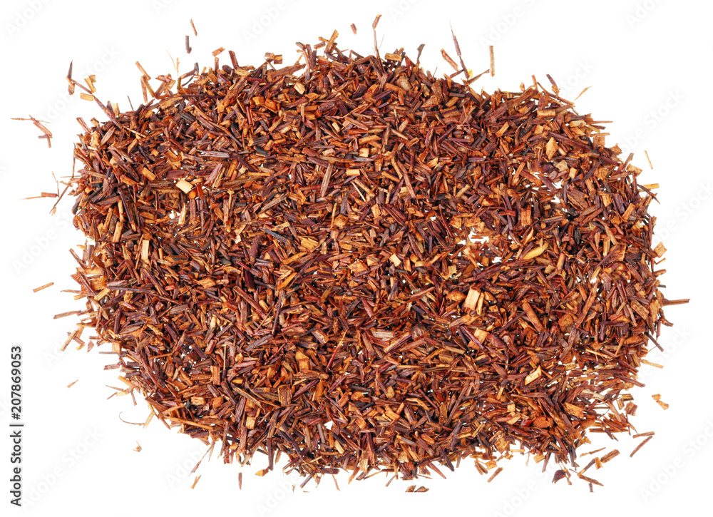 Fototapeta premium A bunch of dry red Mexican tea lies on a white table.