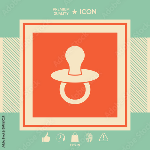 Baby pacifier -  icon