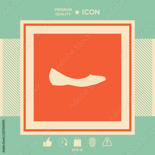 Ballerina flats - women shoe, the silhouette