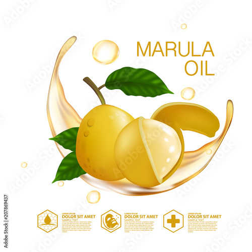 Face Skin Care Marula Organic Serum