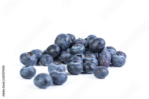 Blueberries isolated on white background