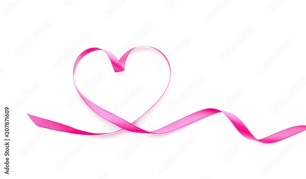 Pink Ribbon Heart Transparent Background