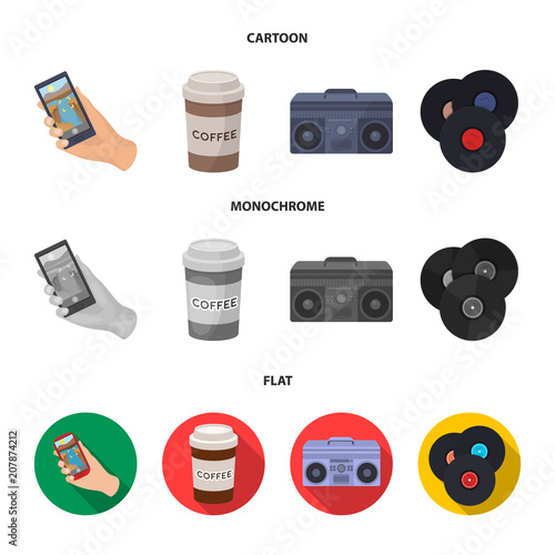 Hipster, fashion, style, subculture .Hipster style set collection icons in cartoon,flat,monochrome style vector symbol stock illustration web.