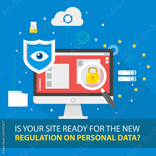 General Data Protection Regulation (GDPR) Concept Illustration - 25 May 2018