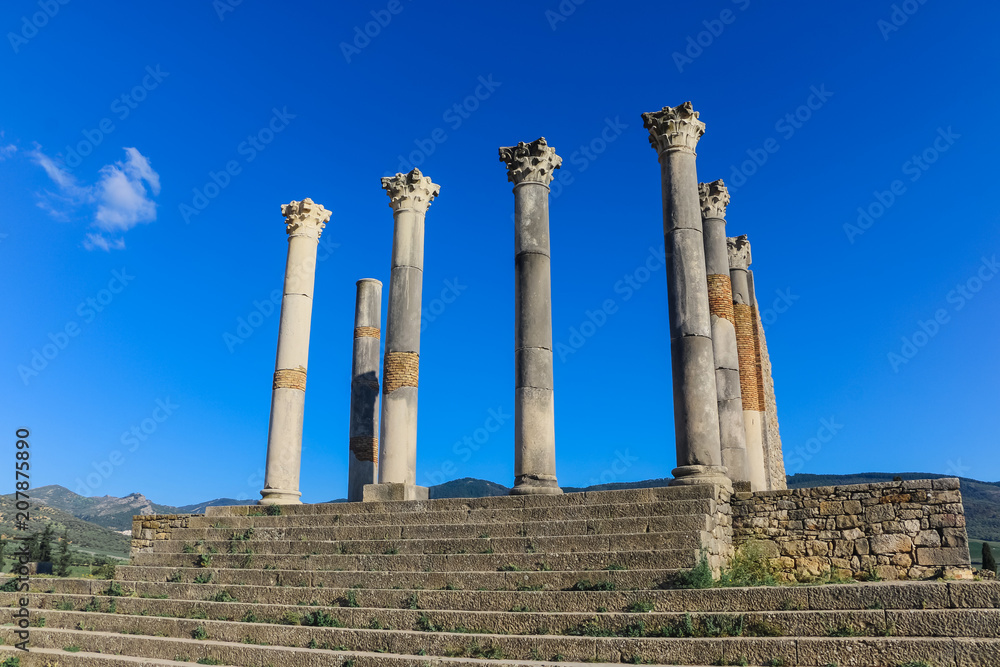Stones on the place of ancient city in Morocco Stones on the place of ancient city in Morocco