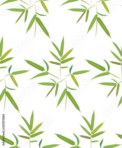 Naklejka Zielone liście bambusa