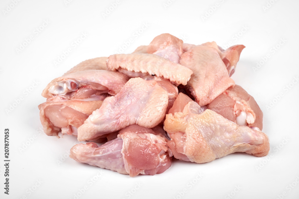 Raw chicken wings isolated on white background Raw chicken wings isolated on white background