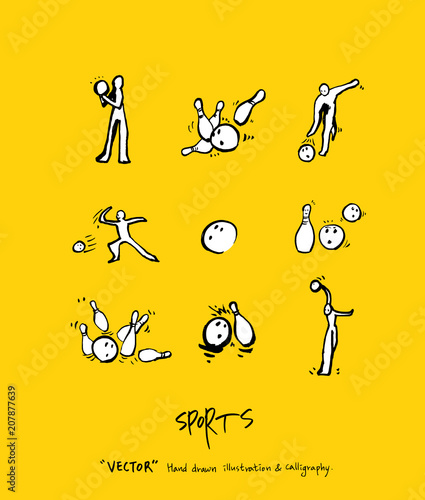 스포츠 포스터 / 손으로 그린 스포츠 그림