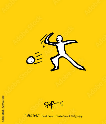 스포츠 포스터 / 손으로 그린 스포츠 그림