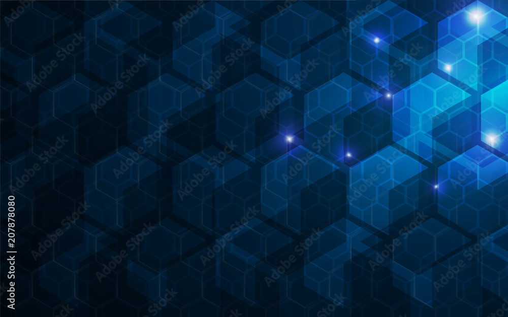 Obraz premium rectangle hexagonal shape abstract design background