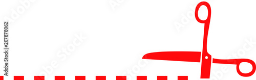 Red Scissors for cuttifng illustration