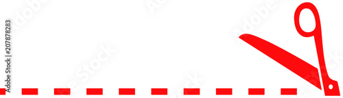 Red Scissors for cuttifng illustration