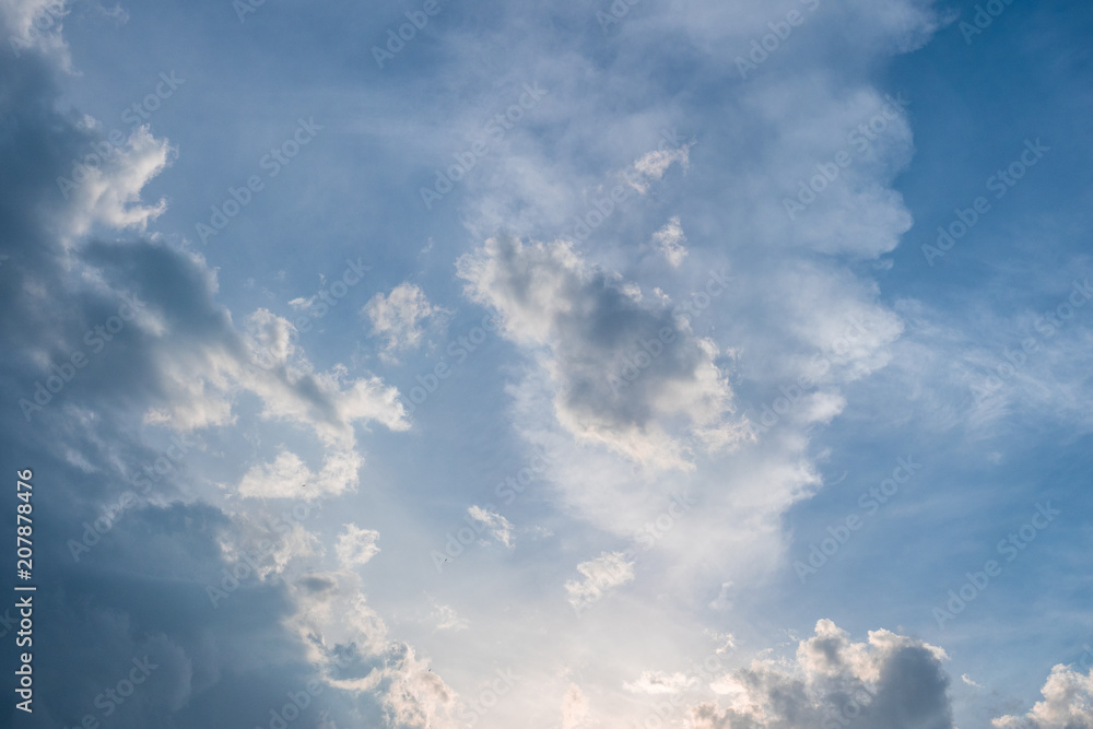 Beautiful blue sky with clouds Beautiful blue sky with clouds