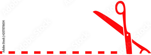 Red Scissors for cuttifng illustration