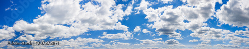 blue sky with white clouds landscape panorama