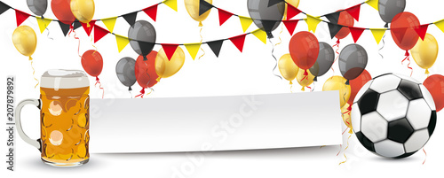 Paper Banner Buntings Balloons Germany Football Beer Mug