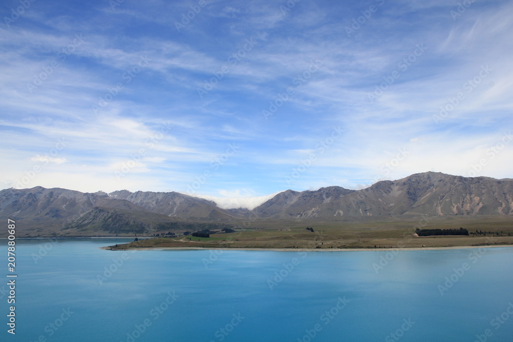 View of Lake Tekapo from Mt John