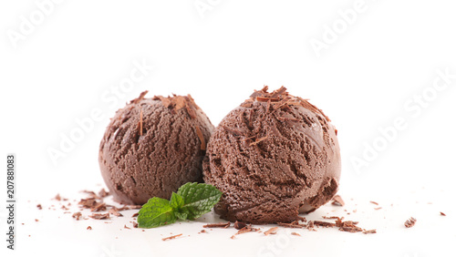 chocolate ice cream ball