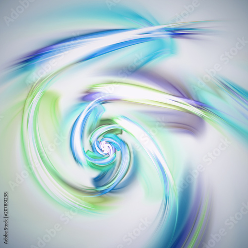 Light colorful fractal swirl, digital artwork for creative graphic design
