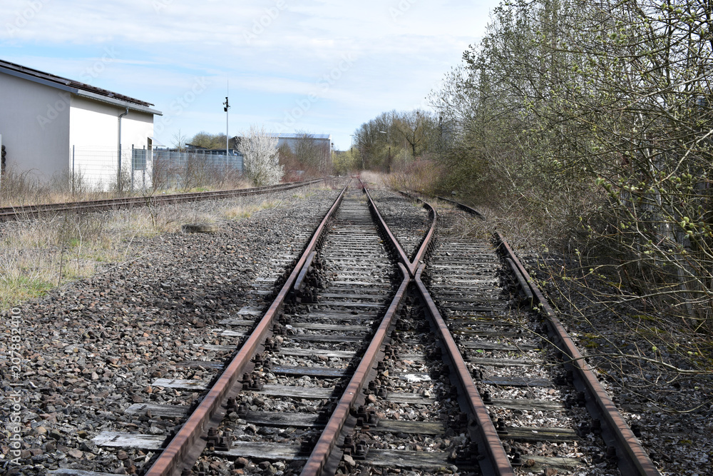 two old rusty railroads