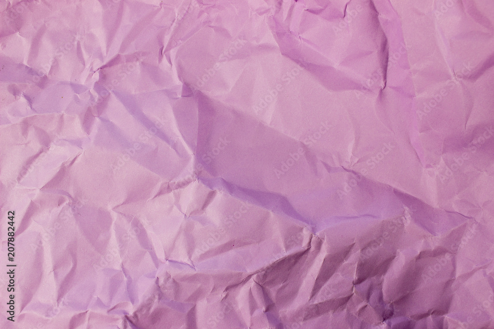 Crumpled torn purple color paper. Template for banners. Empty space for text and design