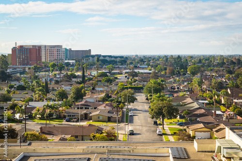 Residential area of Anaheim, California photo