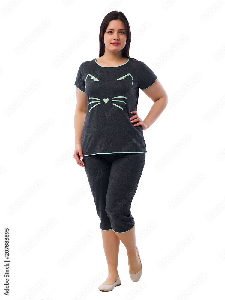 Fototapeta premium woman clothing Studio for home white background