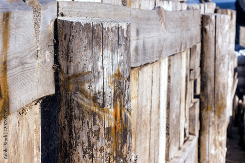 detail of wooden fence