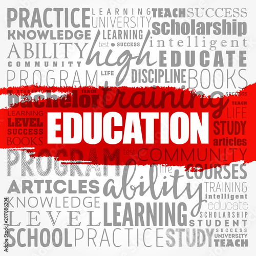 EDUCATION word cloud collage, background concept