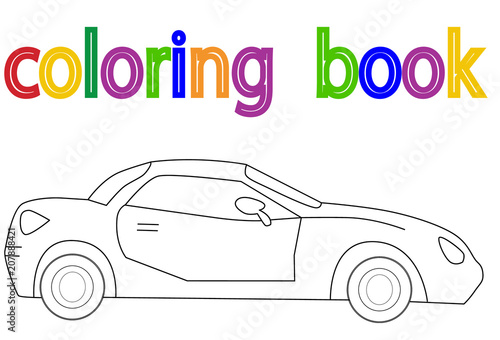 book coloring car