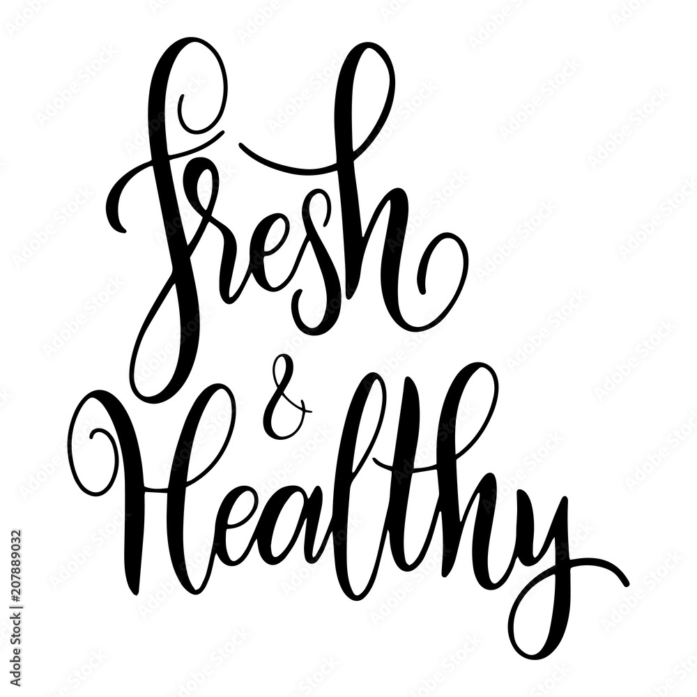 Organic food labels with hand drawn lettering. Fresh and healthy. Healthy stickers. Design for print. Vector illustration. Organic food labels with hand drawn lettering. Fresh and healthy. Healthy stickers. Design for print. Vector illustration.