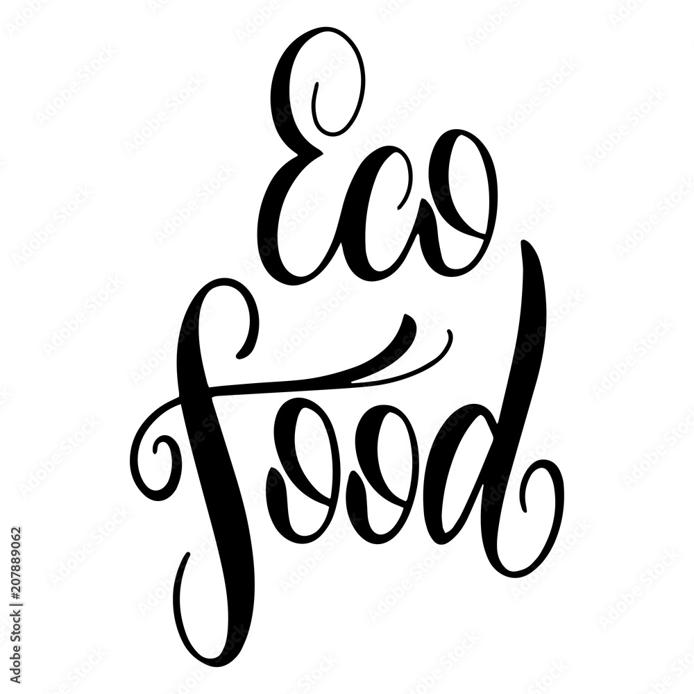 Organic food labels with hand drawn lettering. Eco food. Healthy stickers. Design for print. Vector illustration. Organic food labels with hand drawn lettering. Eco food. Healthy stickers. Design for print. Vector illustration.