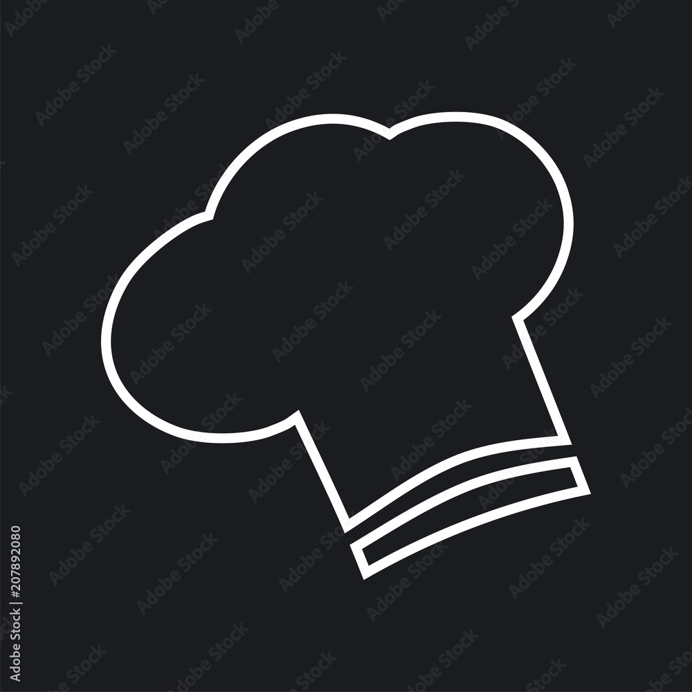 Vector illustration of a icon restaurant - chef's hat Vector illustration of a icon restaurant - chef's hat